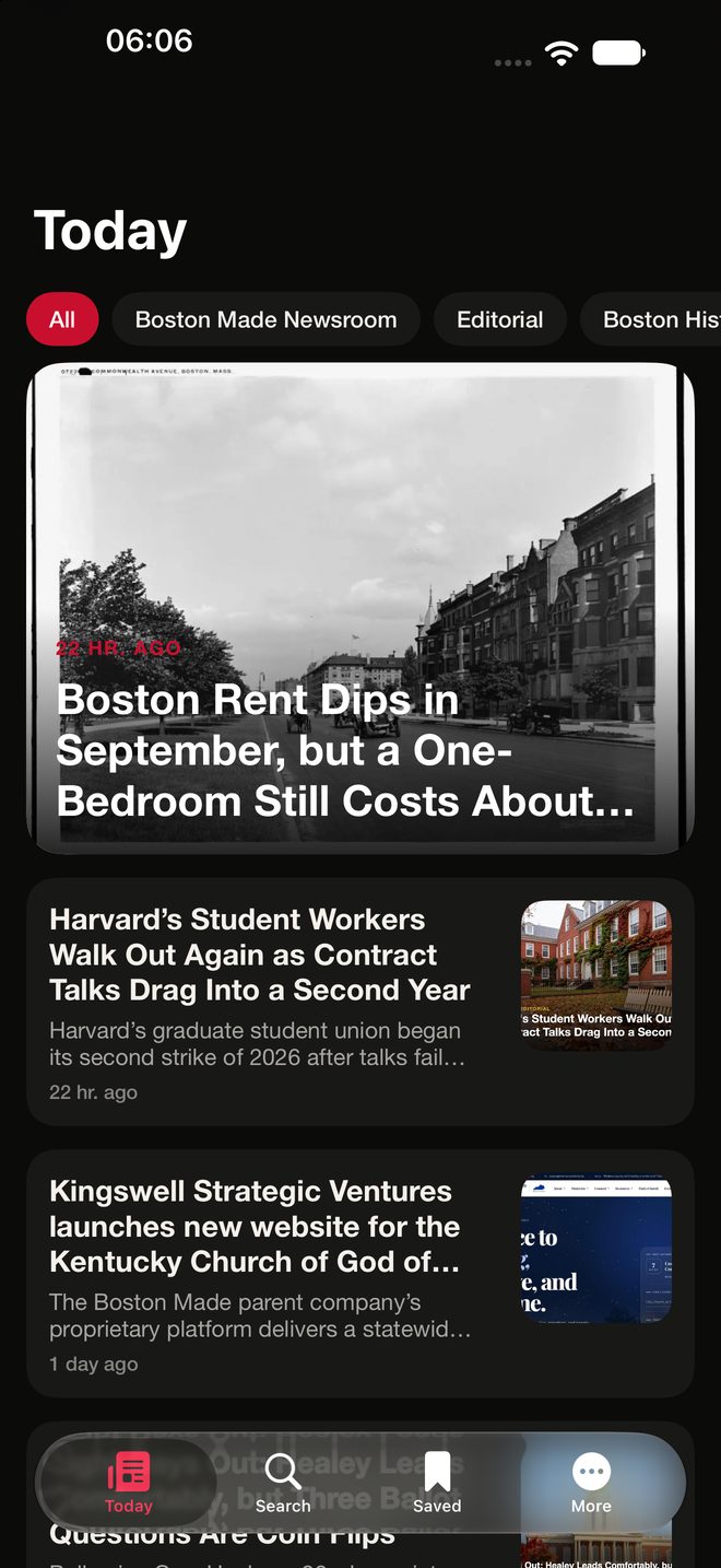 Boston Made on iPhone
