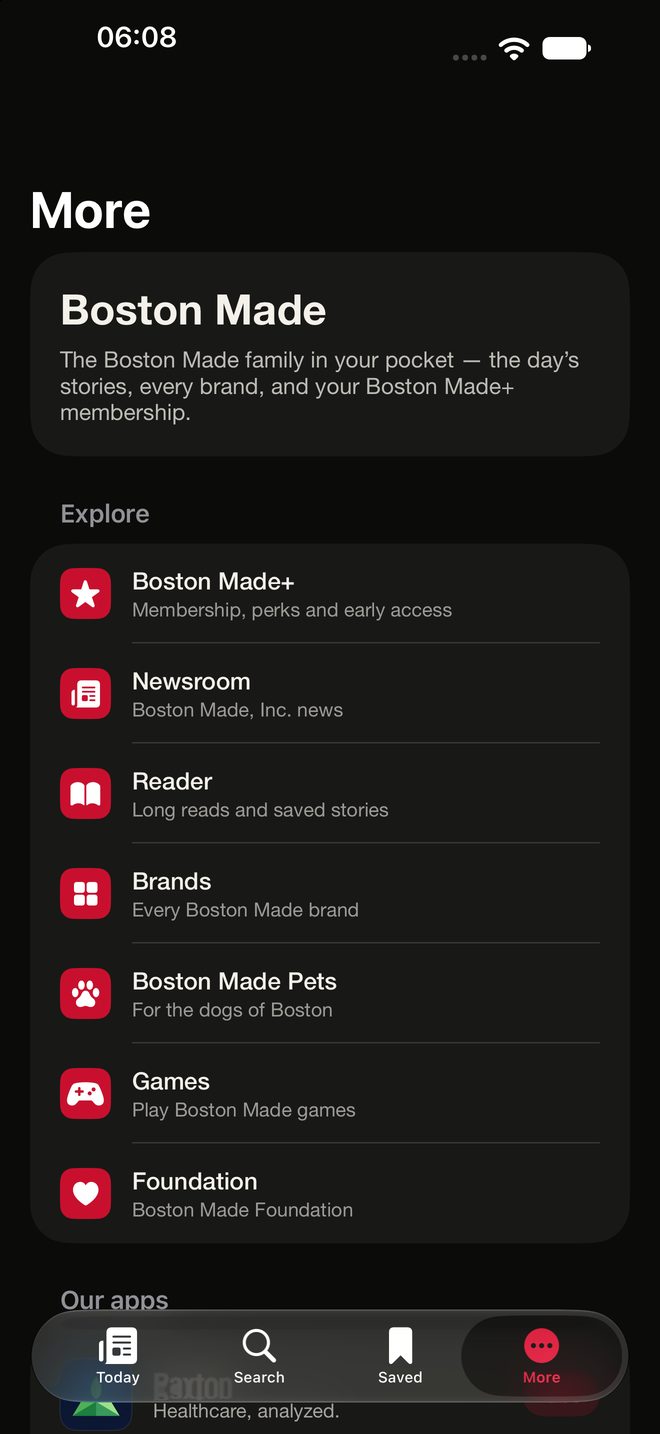 Boston Made on iPhone