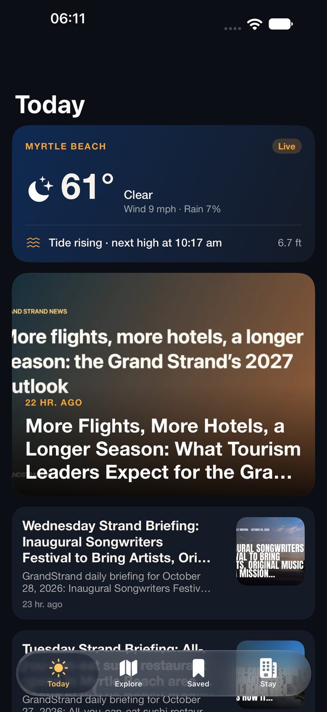 GrandStrand on iPhone