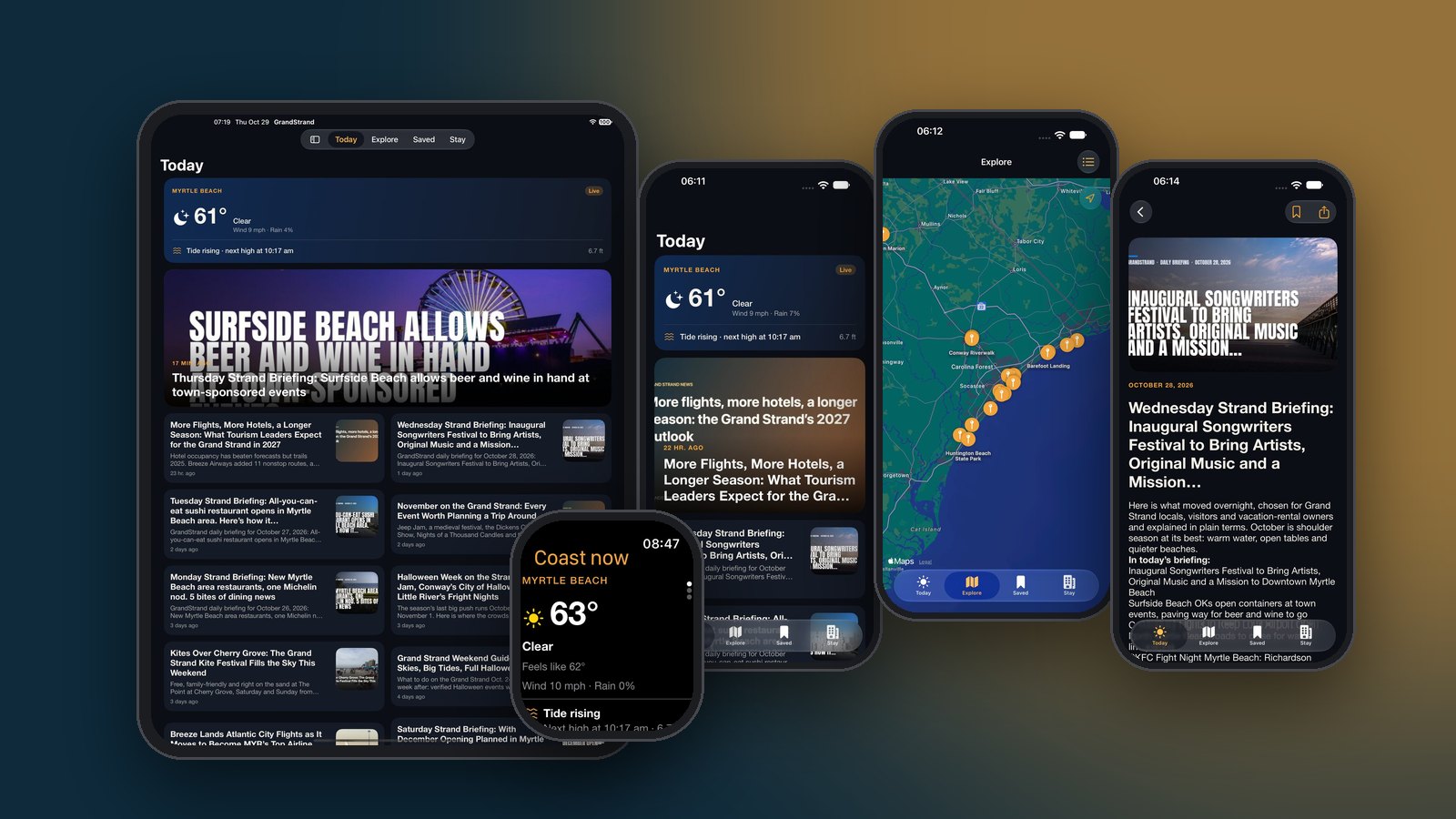 GrandStrand on iPad, iPhone and Apple Watch