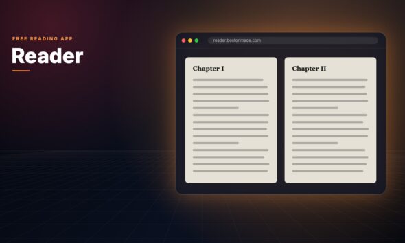 Boston Made Reader book-style reading app