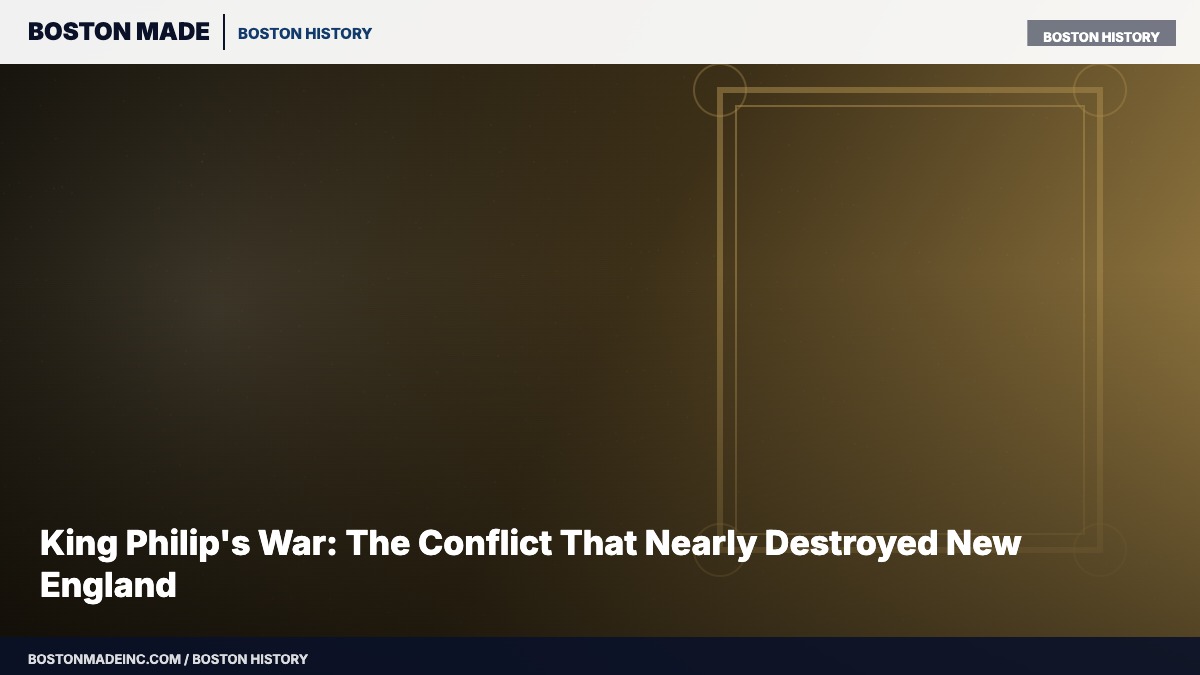 King Philip's War: The Conflict That Nearly Destroyed New England