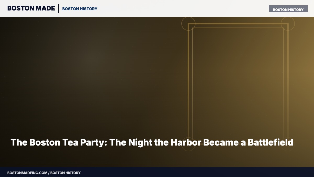 The Boston Tea Party: The Night the Harbor Became a Battlefield
