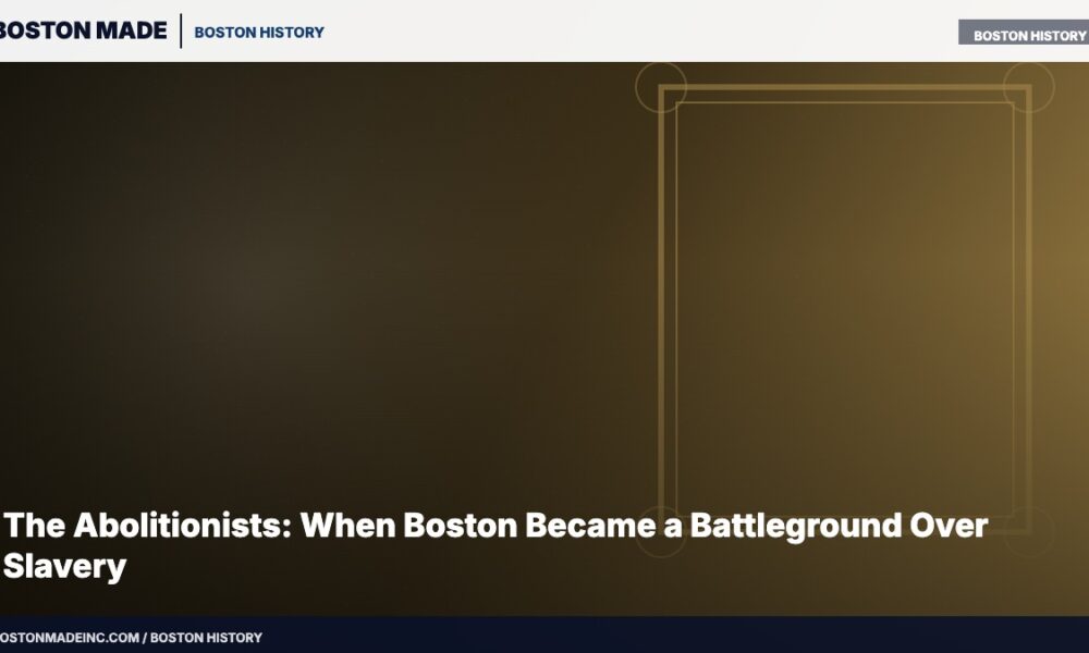 The Abolitionists: When Boston Became a Battleground Over Slavery