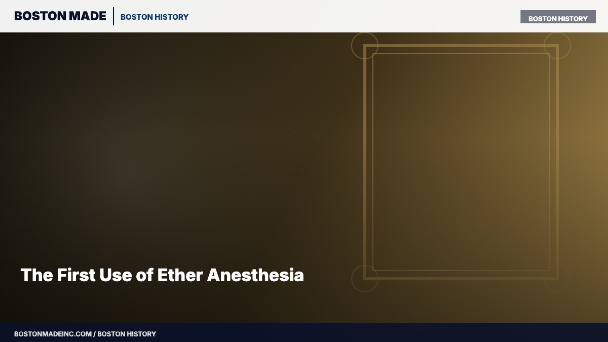 The First Use of Ether Anesthesia