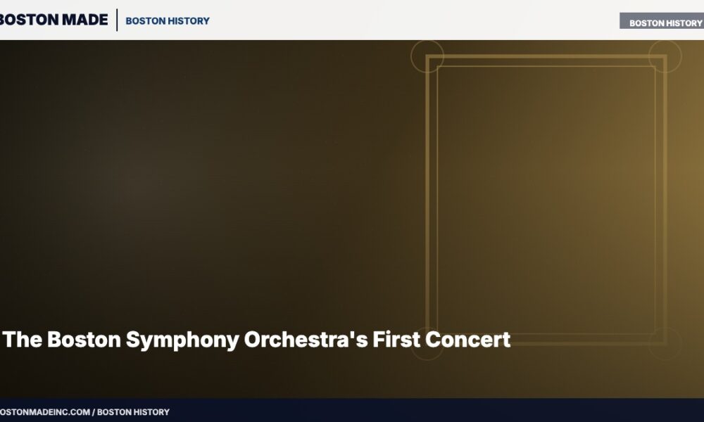 The Boston Symphony Orchestra's First Concert