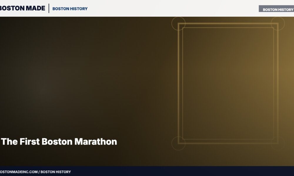 The First Boston Marathon