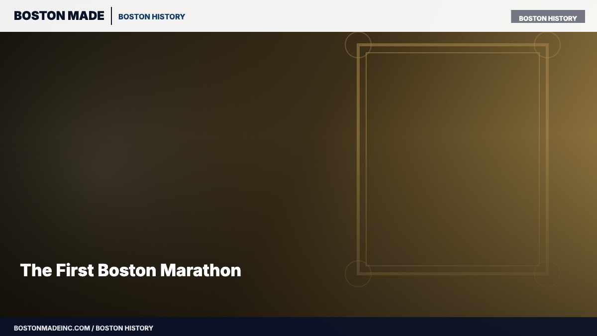 The First Boston Marathon