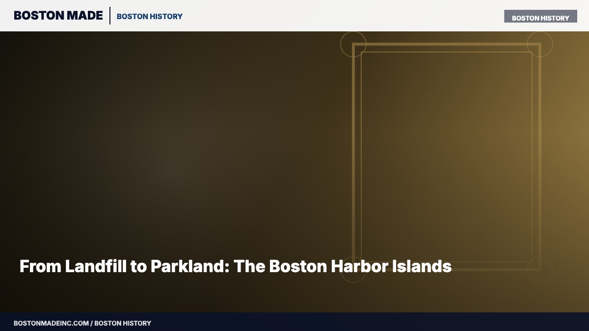From Landfill to Parkland: The Boston Harbor Islands