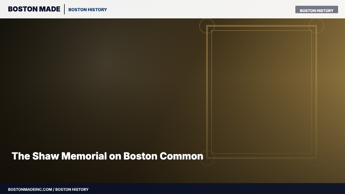 The Shaw Memorial on Boston Common