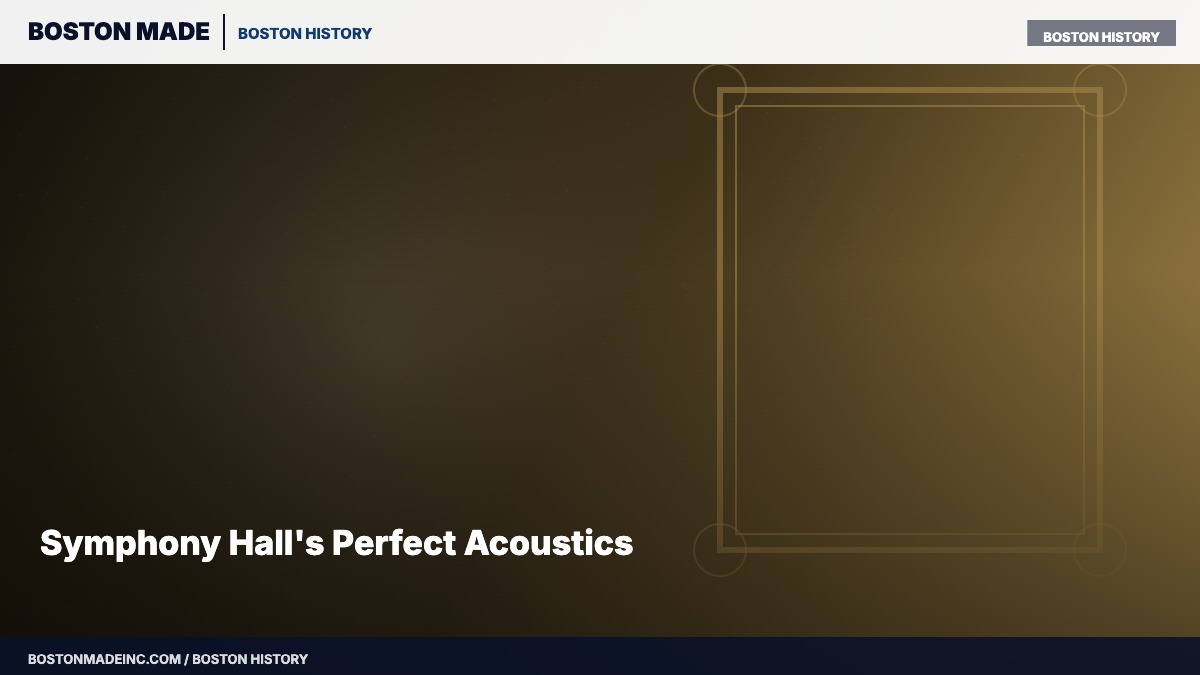 Symphony Hall's Perfect Acoustics