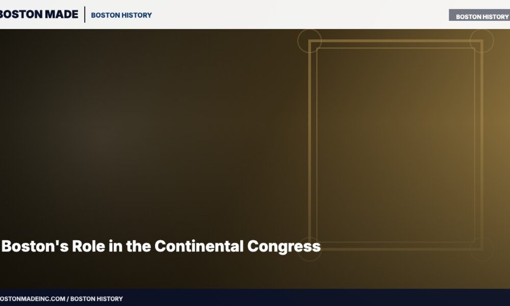 Boston's Role in the Continental Congress