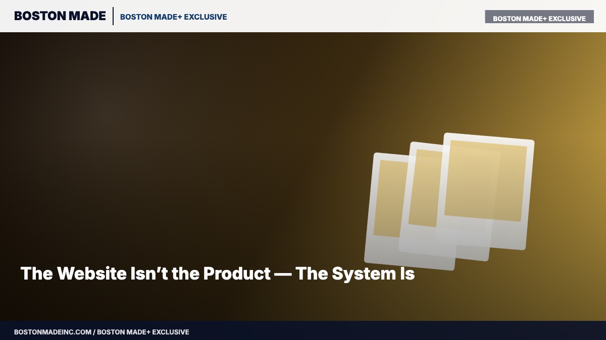The Website Isn’t the Product — The System Is