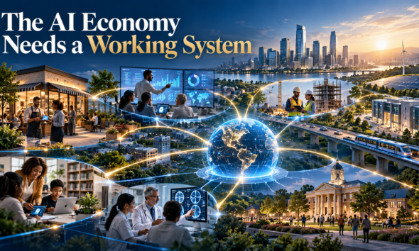 AI infrastructure, local economies, software, and the title The AI Economy Needs a Working System