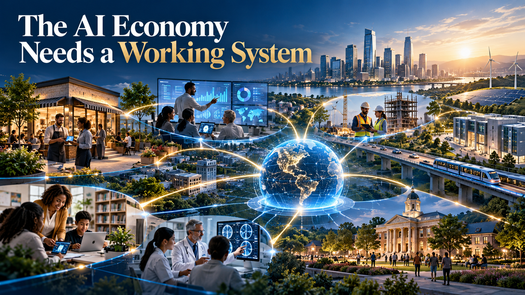 AI infrastructure, local economies, software, and the title The AI Economy Needs a Working System