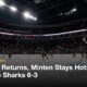 AI-generated illustration of a hockey player celebrating a goal in an arena