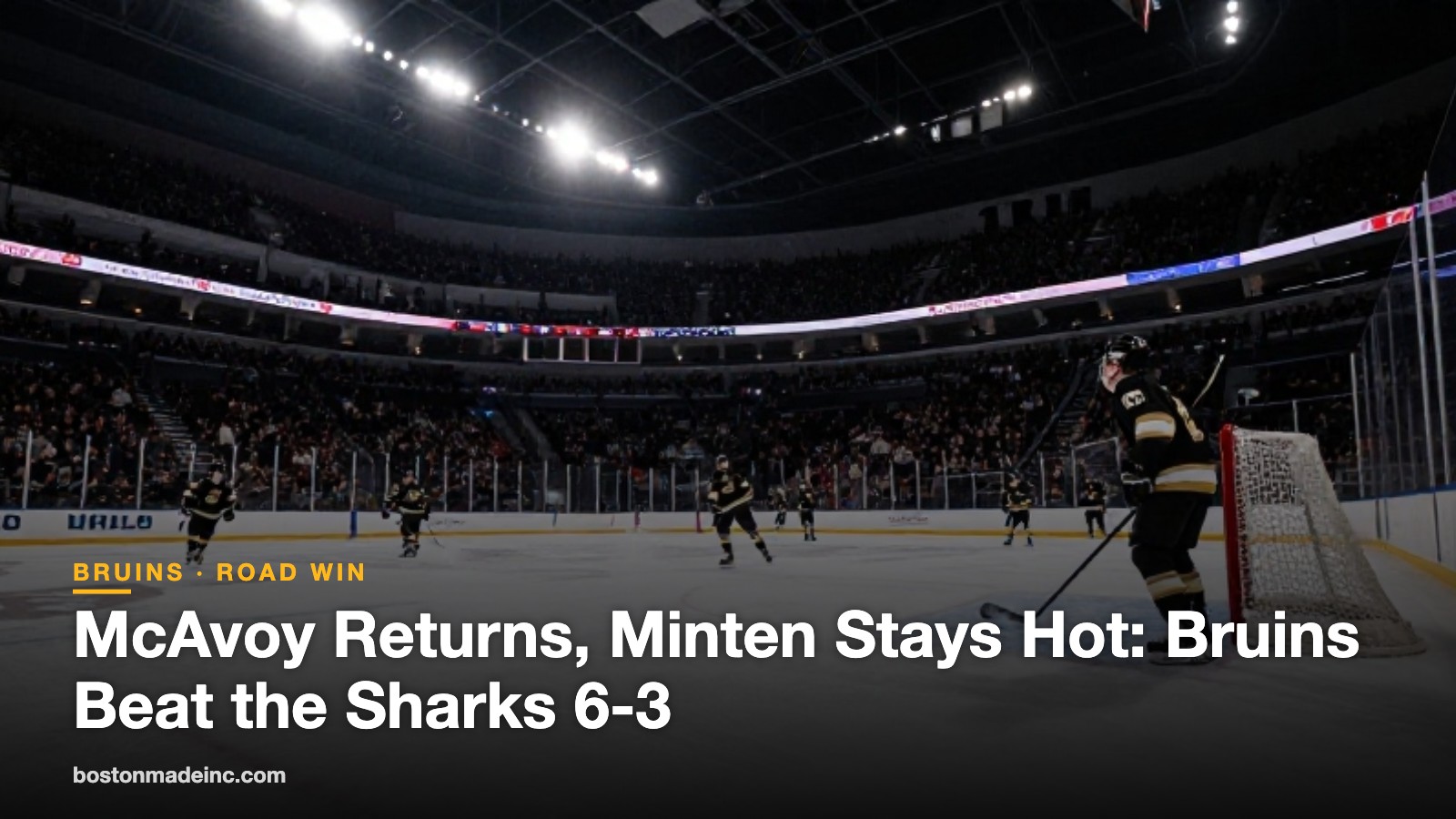 AI-generated illustration of a hockey player celebrating a goal in an arena