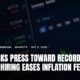 US Stocks Press Toward Records as Cooler Hiring Eases Inflation Fears