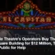 The lit marquee of a restored historic movie palace