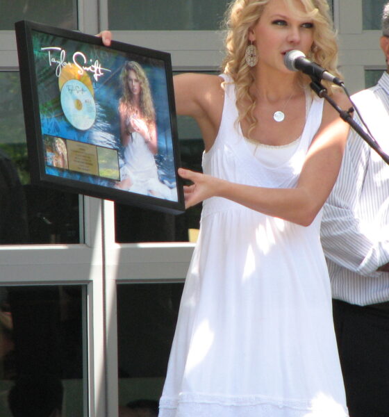 Taylor Swift performs during a 2007 concert promoting her debut album.