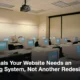 Rows of desktop computers in a bright training room